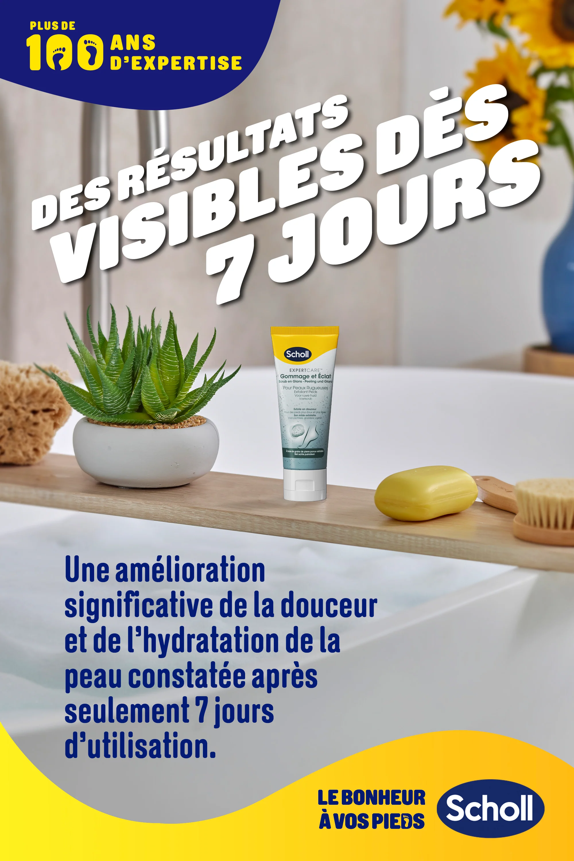 Scholl Crème Pieds Gommage et Éclat pour peaux rugueuses, 75ml - Image 6
