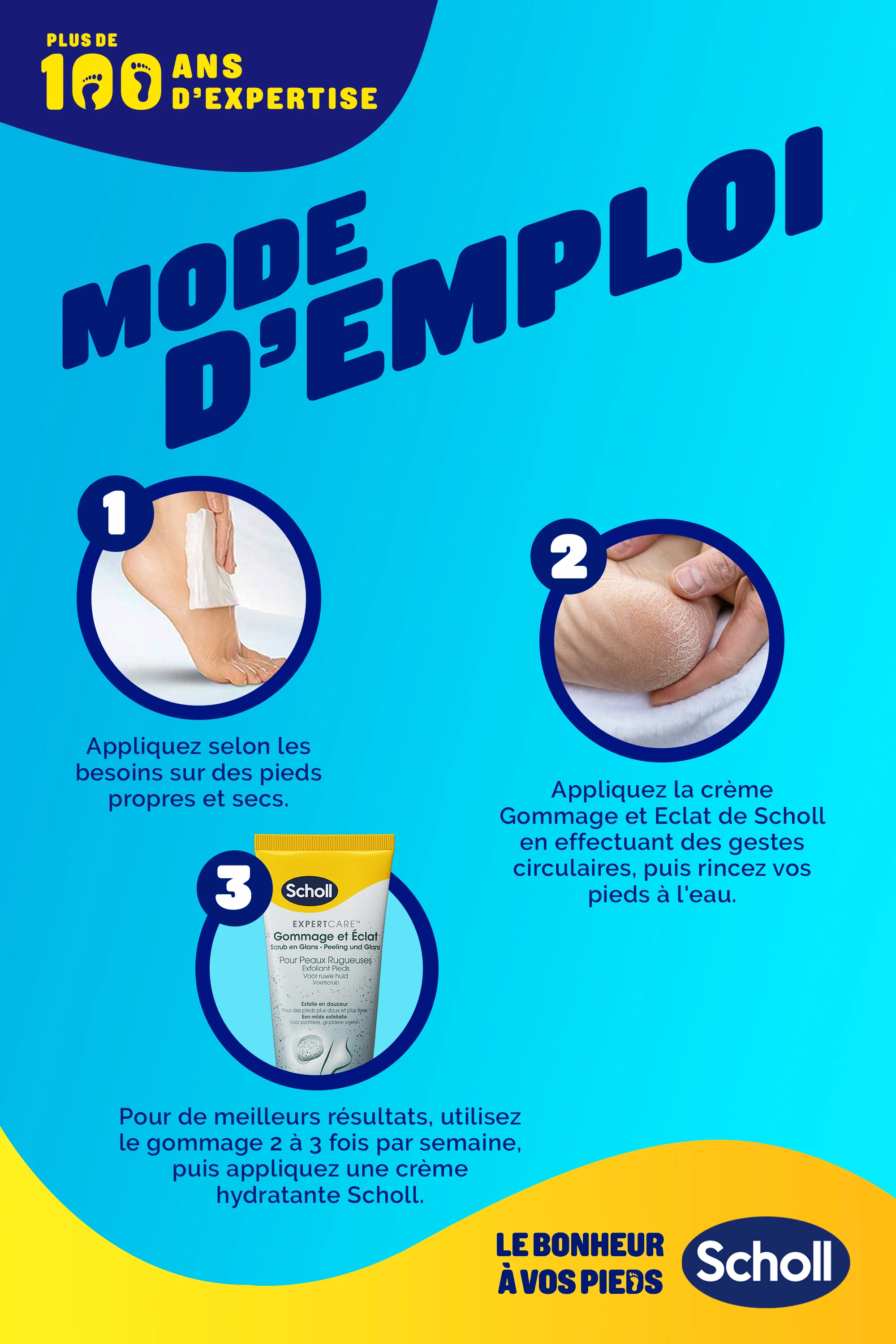 Scholl Crème Pieds Gommage et Éclat pour peaux rugueuses, 75ml - Image 7