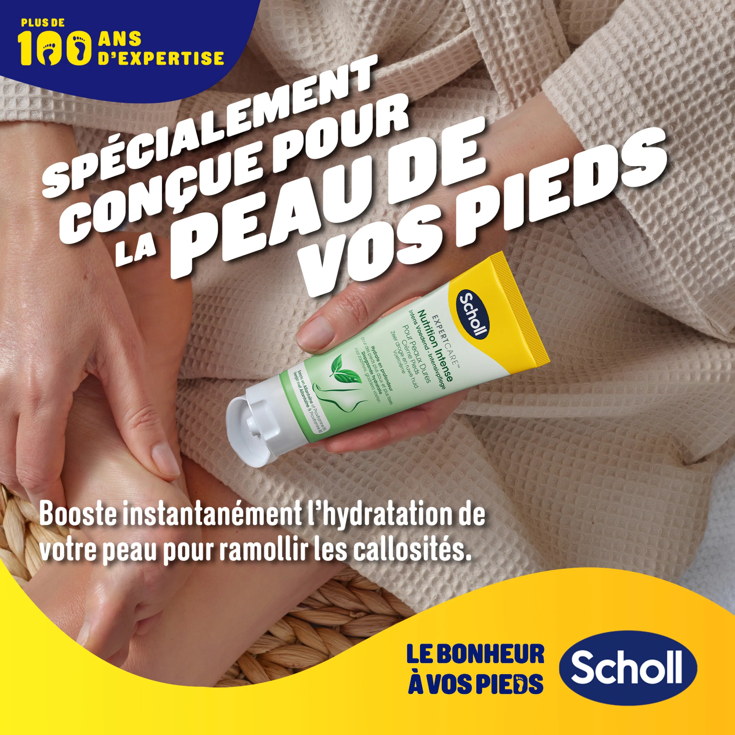 Scholl Crème Pieds Nutrition intense pour peaux dures, 75ml - Image 3