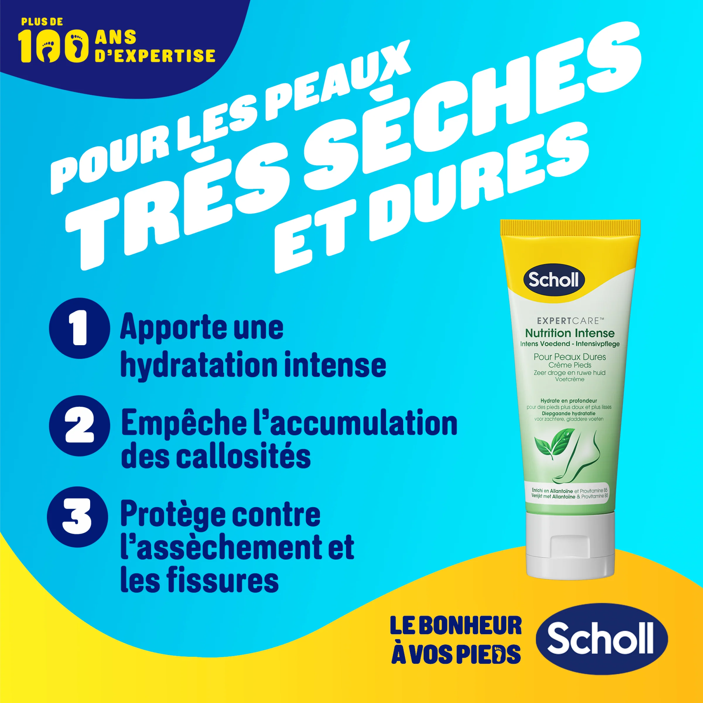 Scholl Crème Pieds Nutrition intense pour peaux dures, 75ml - Image 4