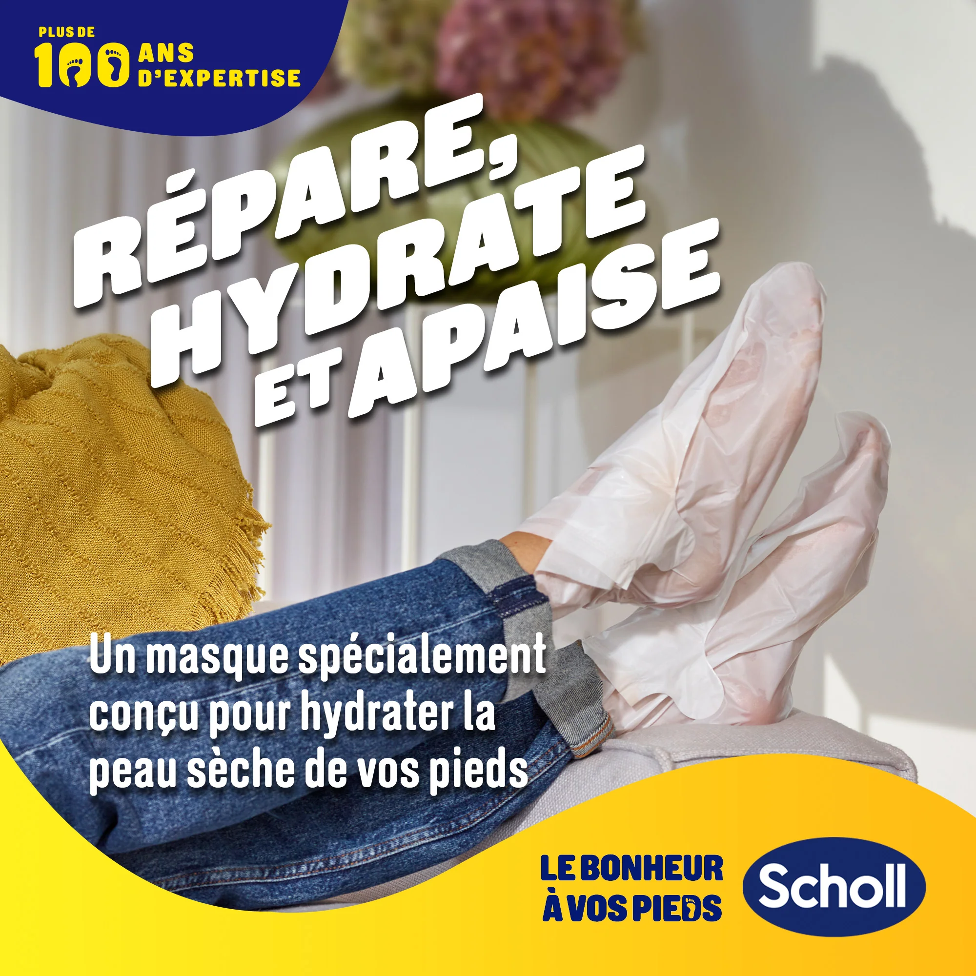 Lot de 3 Masques Pieds Secs - Soin des Pieds Très Hydratant - Huile de Noix de Coco - Image 2