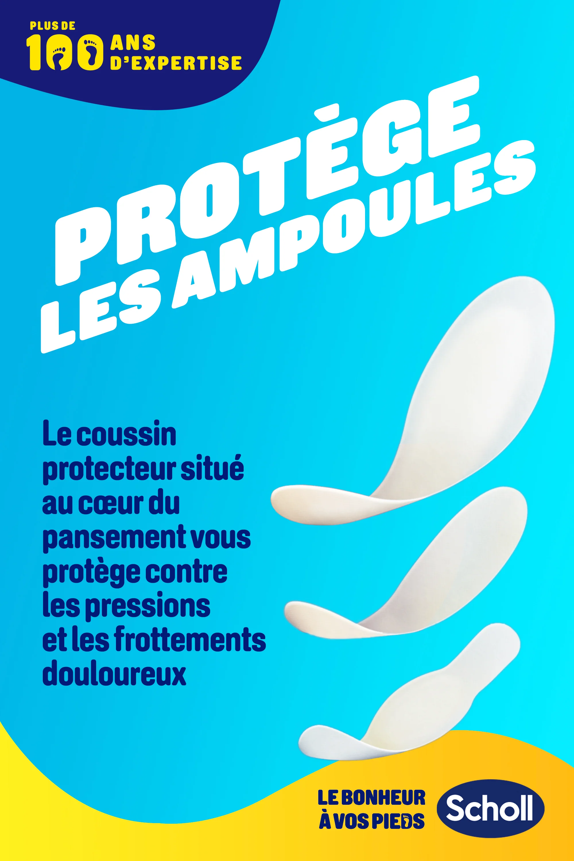 Pansements Ampoules Différentes tailles pour talon et orteils - 5 pansements - Image 3