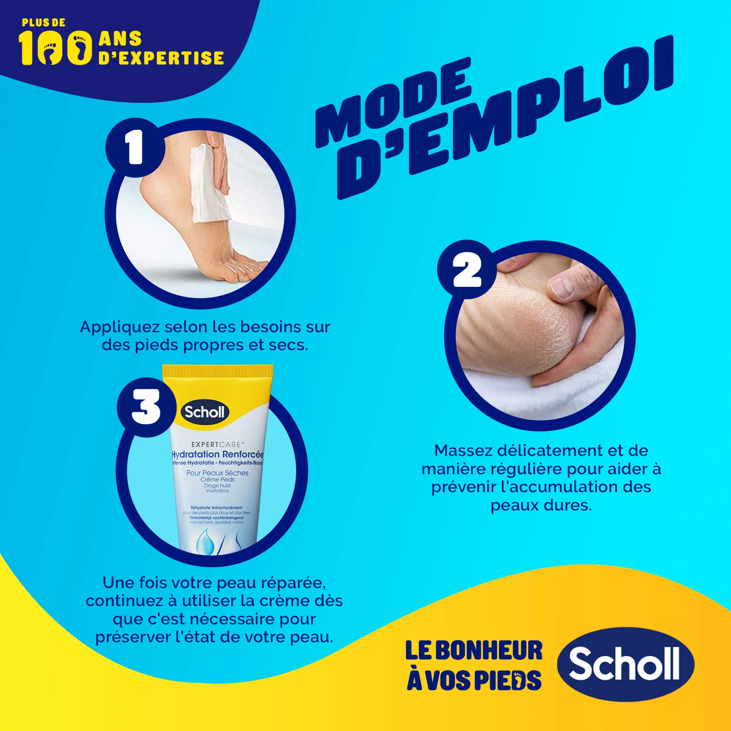 Scholl Crème Pieds Hydratation Renforcée pour peaux sèches, 75ml - Image 8