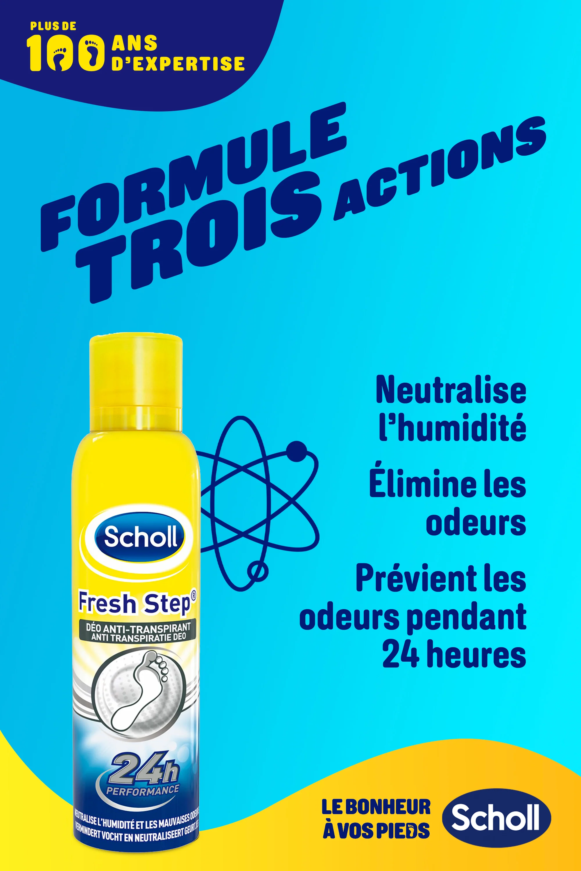 Déodorant spray Anti-Transpirant pied - Scholl Fresh Step - Image 3