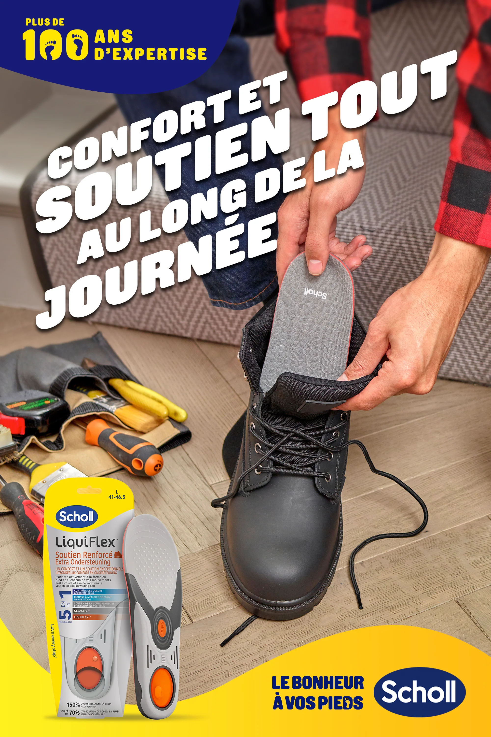 Semelles Scholl LiquiFlex Soutien Renforcé Hommes - Pointure 41-46.5 - Image 5