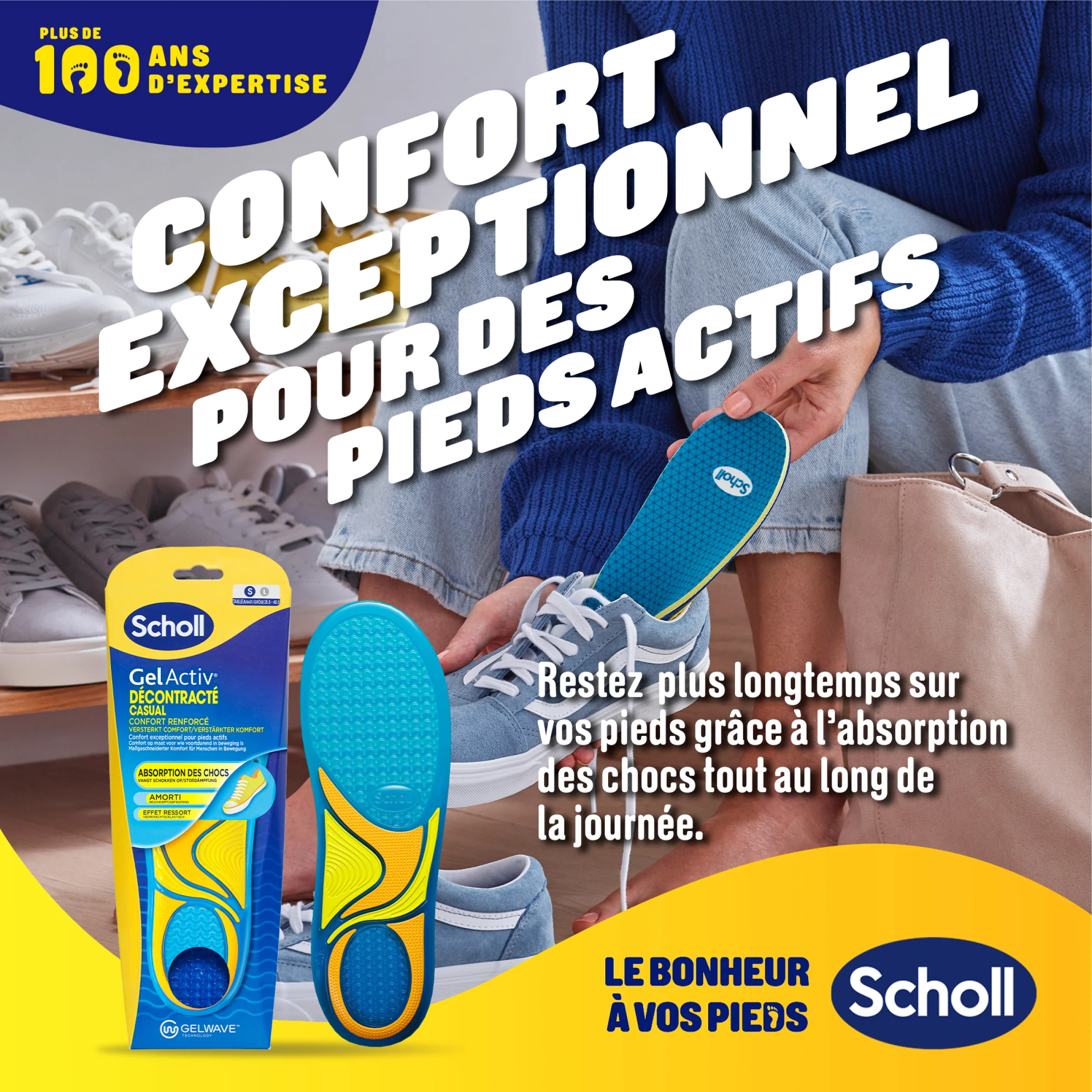 Semelles Scholl GelActiv Décontractées - Pointure 35.5-40.5 - Image 2
