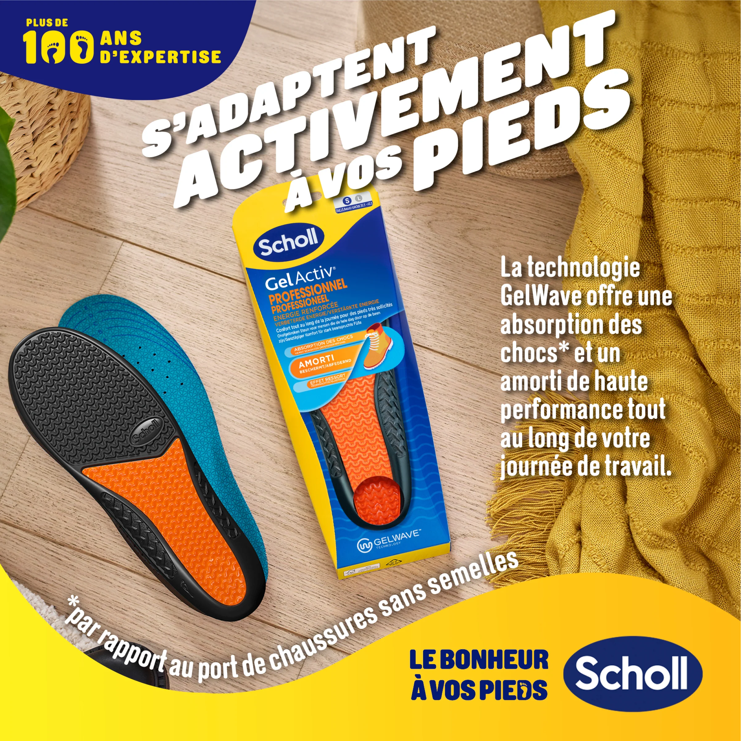 Semelles Scholl GelActiv Professionnel - Pointure 35.5-40.5 - Image 3