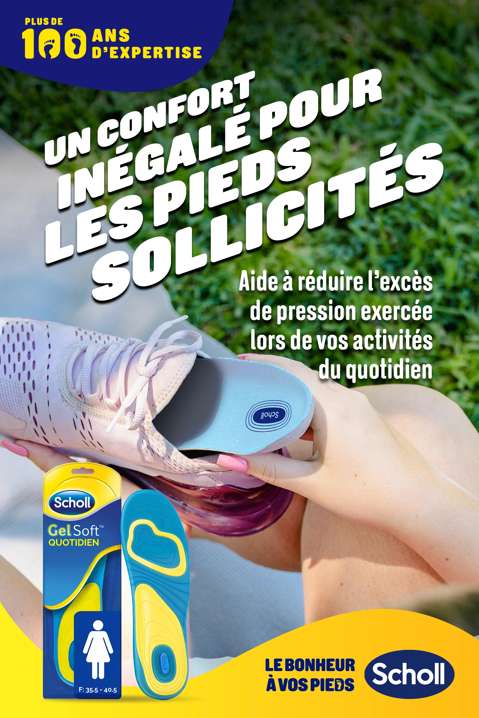 Semelles Scholl GelSoft Quotidien Femme - Pointure 35.5-40.5 - Image 5